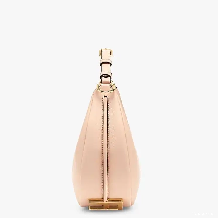 Vintage HOT Fendigraphy In Bag Pink Calf Small Leather Fendi Hobo 0630
